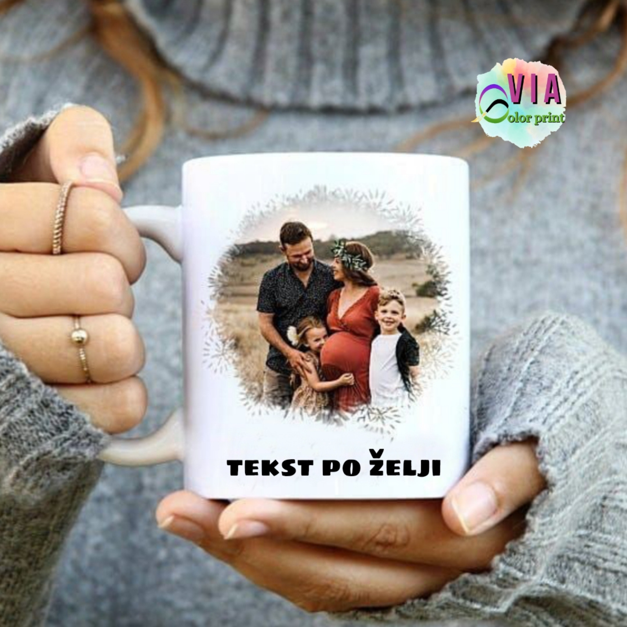 Foto šolja sa slikom i tekstom