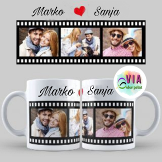 Šolja sa slikama na filmskoj traci