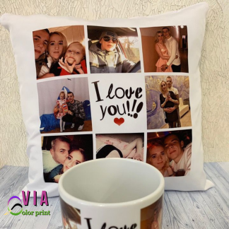 "I love you"' jastuk sa štampom