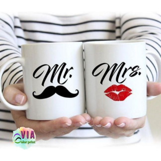 Mr. & Mrs.-šolja